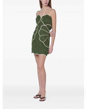 FARM Rio Wavy Cutouts Mini Dress - Green