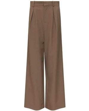 MM6 by Maison Margiela Mannequin Label Pleated Trousers - Brown