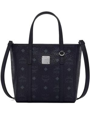 MCM "Toni Top-Zip" Mini Tote - Blue