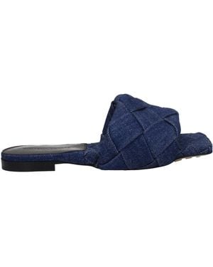 Bottega Veneta Hausschuhe und Hufe Lido Frau Stoff Blau/Denim