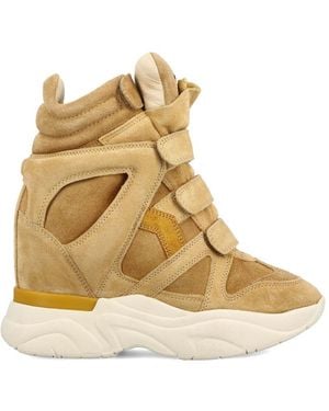 Isabel Marant Balskee Suede Leather Trainers - Natural