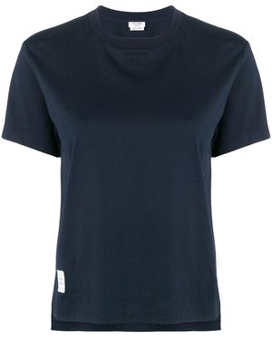 Thom Browne Logo Patch Kurzarm T -Shirt - Weiß