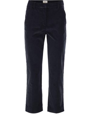 Weekend by Maxmara Wkdmarruca Katoenfluwelen Broek - Blauw
