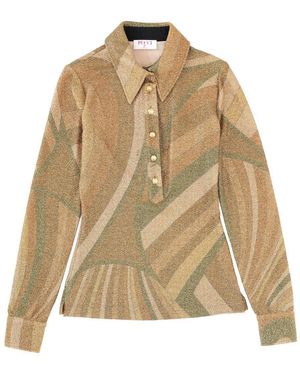 PUCCI "Iris" Print Top - Natural