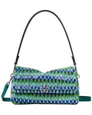 Tory Burch Small Charlie Beaded Crossbody Bag - Green