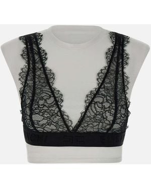 Elisabetta Franchi Cotton Jersey T Shirt - Gray