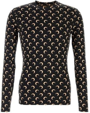 Marine Serre Moon Crewneck Top - Black