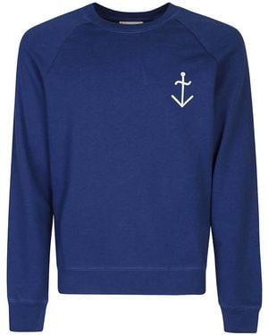 La Paz Sudadera de algodón orgánico de logo - Azul