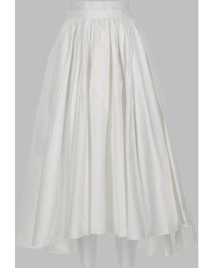 Self-Portrait Cotton Skirt - White