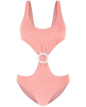 Lisa Marie Fernandez Stretch Terry Scallop Trikini - Pink