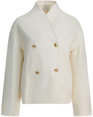 Loulou de Saison "Meyer" Wollmantel - Weiß