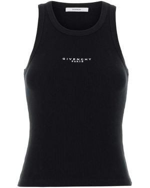 Givenchy Stretch Cotton Tank Top - Black