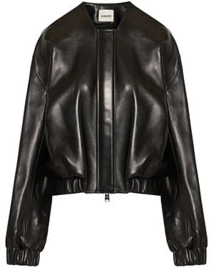 KHAITE Cordan Leather Jacket - Black