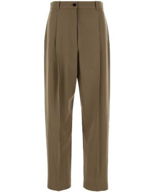 The Row Army Green Wool Gianni Pant