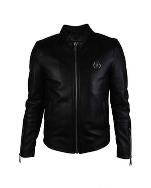 Philipp Plein Biker Jacket - Black