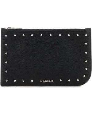 McQueen Leather Pouch - Black