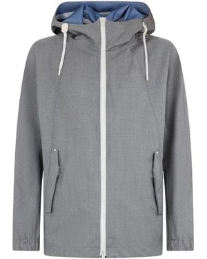 Herno Chaqueta con capucha de lana - Gris