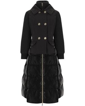 Elisabetta Franchi Circle Padded Coat - Black