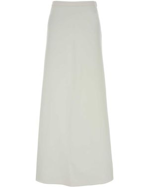 Max Mara White Jersey Vernice Skirt
