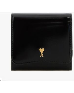 Ami Paris Portefeuille Compact Paris Paris - Schwarz
