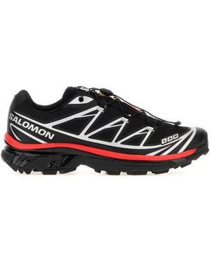 Salomon Black Fabric And Rubber Xt-6 Trainers