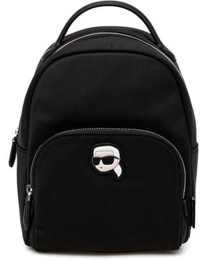 Karl Lagerfeld Black Top Zip Handtas Met Stofzak - Zwart