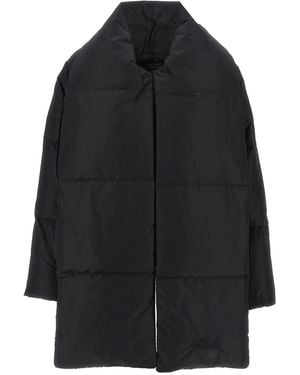 MM6 by Maison Martin Margiela Sjaal Naar Beneden Jas - Zwart