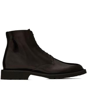 Saint Laurent Army Lederstiefel - Schwarz