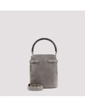 Ralph Lauren Leather Bucket Handbag With 17Cm X 20Cm X 12Cm Dimensions - Gray