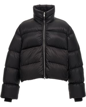 Rick Owens Gewatteerd Jack Met Col - Zwart