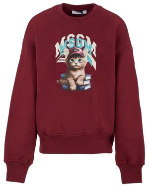 MSGM Jersey With Logo - Red