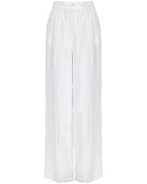 120% Lino Pantalone - White