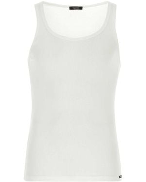 Tom Ford Cotton And Modal Tank Top - White