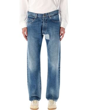 Maison Margiela Jeans With Patch - Blue