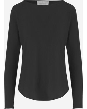 Bruno Manetti Pullover aus Leinen und Baumwolle - Schwarz