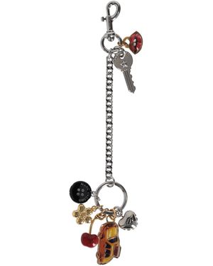 Marc Jacobs Trinket Taschenanhänger aus Metall Slg - Weiß