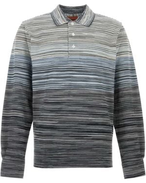 Missoni Embroidered Piquet Polo Shirt - Grey