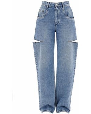 Maison Margiela Cut-Out Detail Jeans - Blue