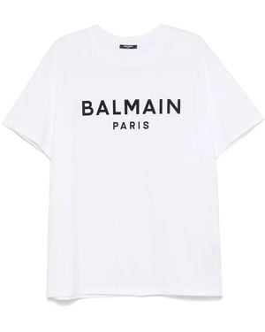 Balmain Printed T Shirt - White
