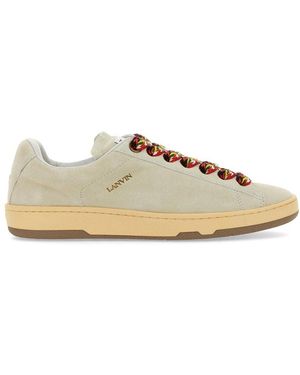 Lanvin Sneaker Cube With Soft Leather Upper - Natural