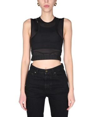 McQ "Panelled Sport" Top - Black