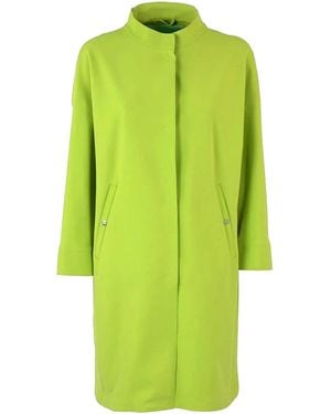 Herno Concealed Fastening Coat - Green