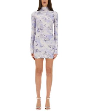 Off-White c/o Virgil Abloh "serenity" Short Dress - Gray