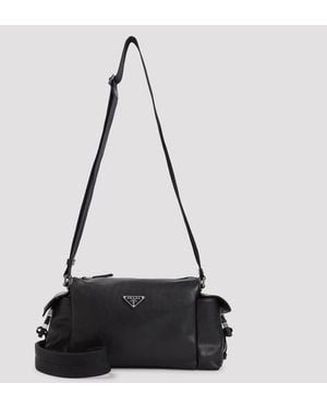 Prada Bandoliera-Tasche aus Leder - Schwarz