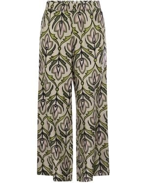 Weekend by Maxmara Eusebio Silk Twill Pantaloni - Bianco