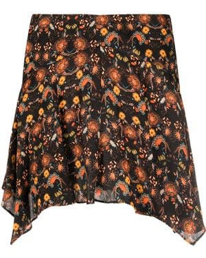 Isabel Marant Perinne Printed Mini Skirt - Brown
