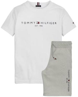 Tommy Hilfiger T-Shirt Set With Bermuda Shorts - White