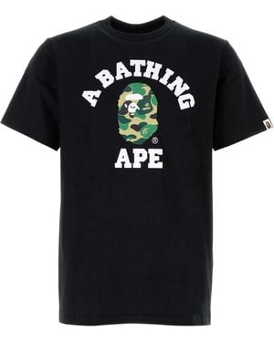 A Bathing Ape Slate Cotton Abc Camo Collage T Shirt - Black