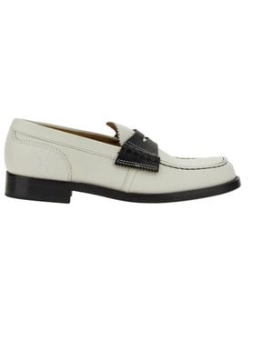 COLLEGE Leather Loafer - White