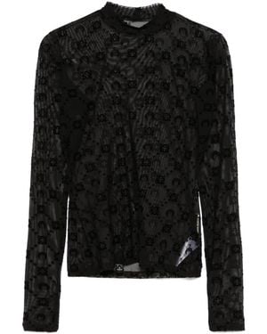 Marine Serre Moon Crewneck Top - Black